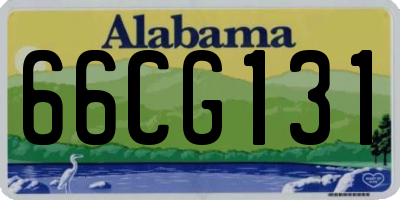 AL license plate 66CG131
