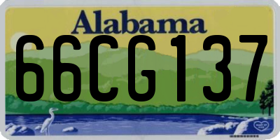 AL license plate 66CG137