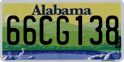 AL license plate 66CG138