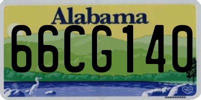 AL license plate 66CG140