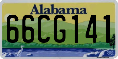 AL license plate 66CG141