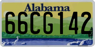 AL license plate 66CG142