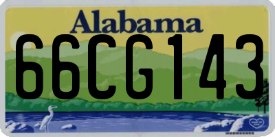 AL license plate 66CG143
