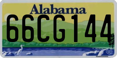 AL license plate 66CG144