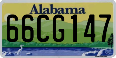 AL license plate 66CG147