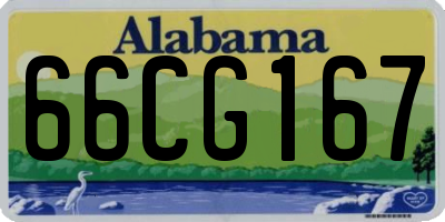 AL license plate 66CG167