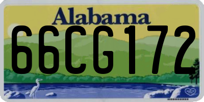 AL license plate 66CG172