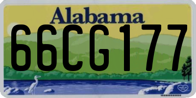 AL license plate 66CG177