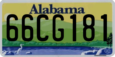 AL license plate 66CG181