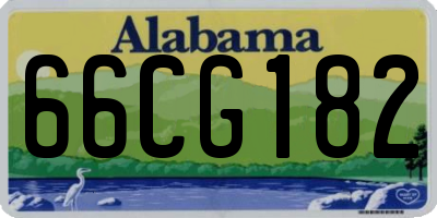 AL license plate 66CG182