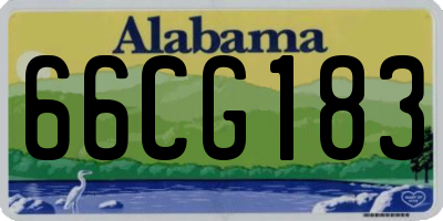 AL license plate 66CG183