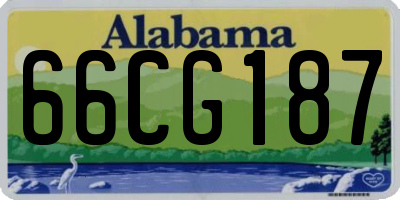 AL license plate 66CG187