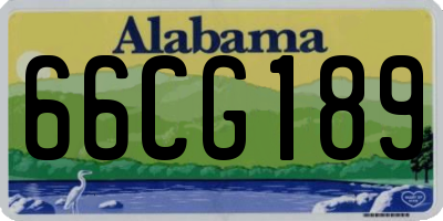 AL license plate 66CG189