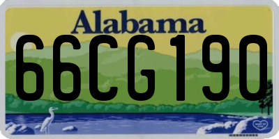 AL license plate 66CG190