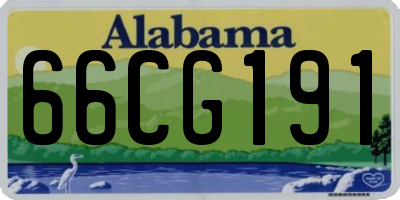 AL license plate 66CG191