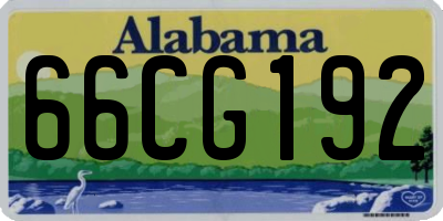 AL license plate 66CG192
