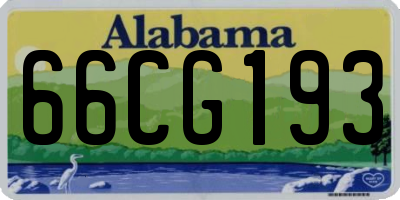AL license plate 66CG193