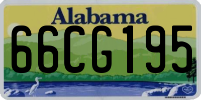 AL license plate 66CG195