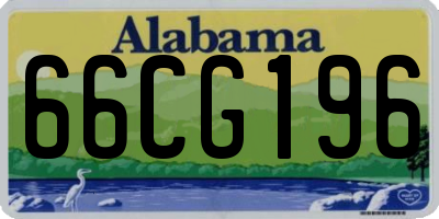 AL license plate 66CG196