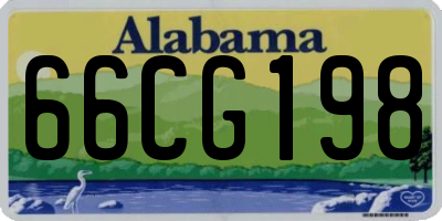AL license plate 66CG198