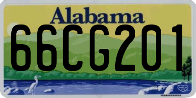 AL license plate 66CG201