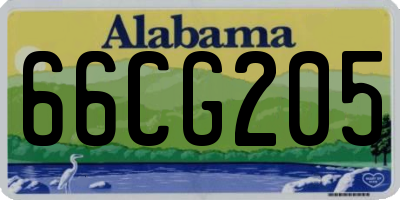 AL license plate 66CG205