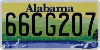 AL license plate 66CG207