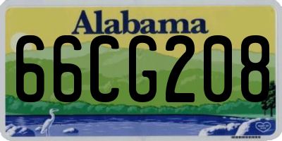 AL license plate 66CG208