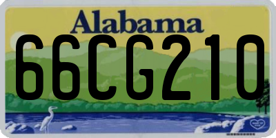 AL license plate 66CG210
