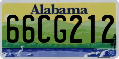 AL license plate 66CG212