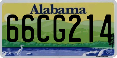 AL license plate 66CG214