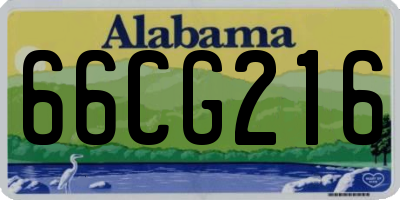 AL license plate 66CG216