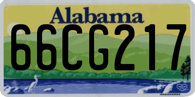 AL license plate 66CG217