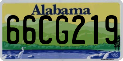 AL license plate 66CG219