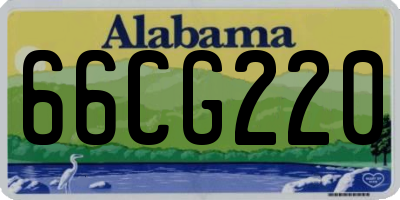AL license plate 66CG220
