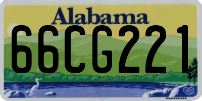AL license plate 66CG221