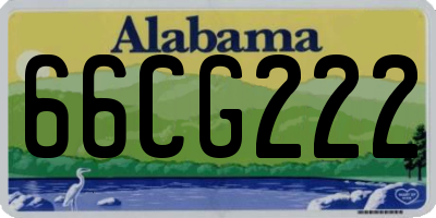 AL license plate 66CG222