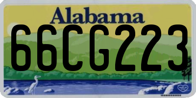 AL license plate 66CG223