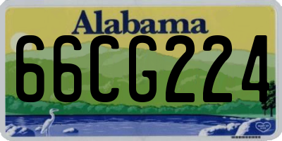 AL license plate 66CG224