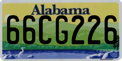AL license plate 66CG226