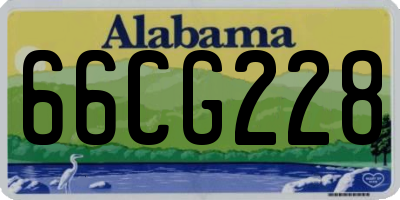 AL license plate 66CG228