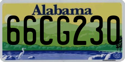 AL license plate 66CG230