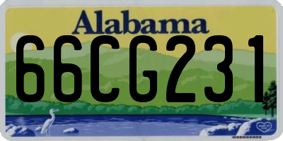 AL license plate 66CG231