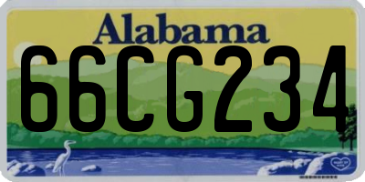 AL license plate 66CG234
