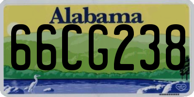 AL license plate 66CG238