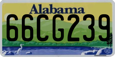 AL license plate 66CG239