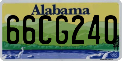 AL license plate 66CG240