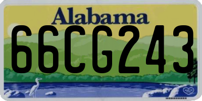 AL license plate 66CG243