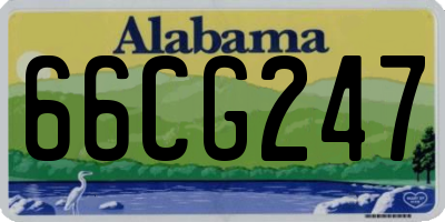AL license plate 66CG247