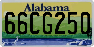 AL license plate 66CG250